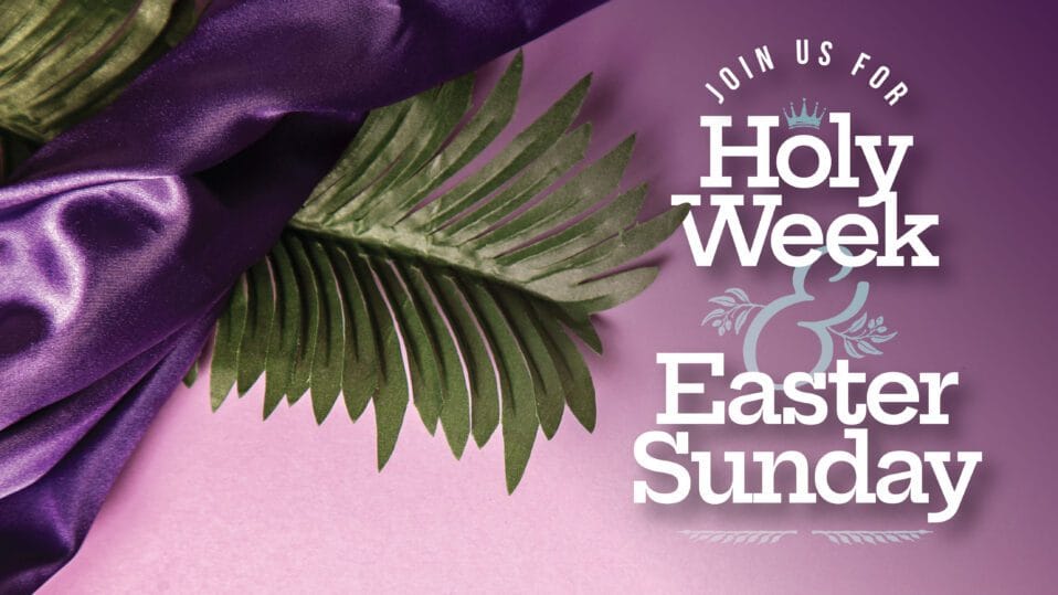 Holy week and Easter Sunday poster