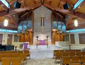 new church pipe organ Lutheran Church