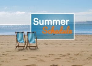 Summer worship schedule