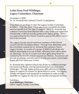 Fred Wittlinger - letter