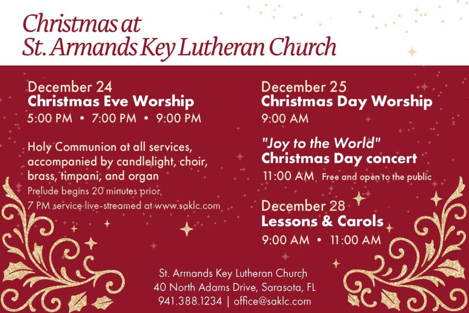 Christmas schedule 2025