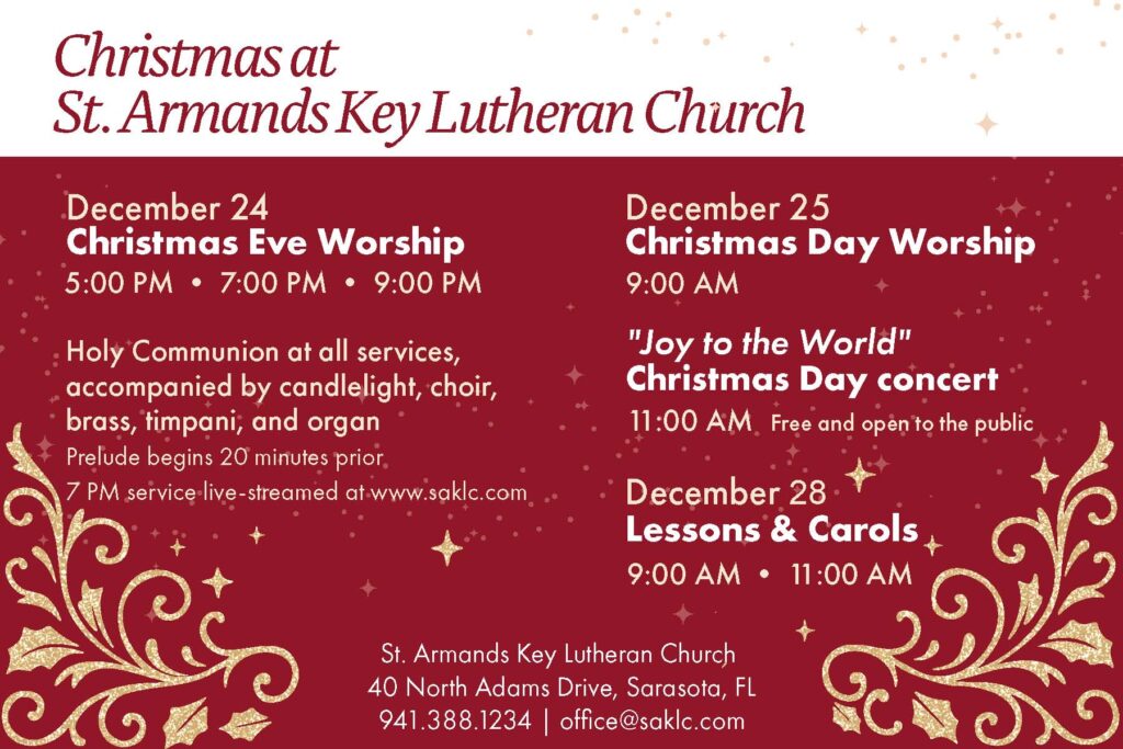 Christmas schedule 2025